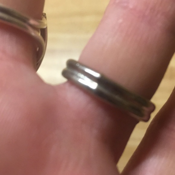 Aqua inlay size 7 fire opal hammered silver ring Taxco NWOT - Picture 4 of 7